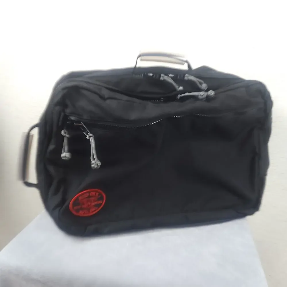 Red Oxx Sky Train Convertible Backpack Duffel Bag Black EUC Carry On Travel